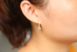 925 Silver Conch Shape Earrings Minimal Women Jewelry