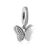 925 Silver Heart Cross Family Pendant Beads for Bracelet