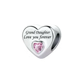 925 Silver Heart Beads for Women's Charm Bracelet