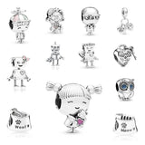 925 Silver Skating Owl Boy Girl Bella Diy Bead Charms Bracelet