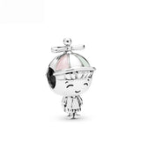 925 Silver Skating Owl Boy Girl Bella Diy Bead Charms Bracelet