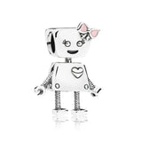 925 Silver Skating Owl Boy Girl Bella Diy Bead Charms Bracelet