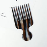 Leopard Print Acetic Acid Hair Comb Marbling Round Handle Anti Static Comb