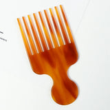Leopard Print Acetic Acid Hair Comb Marbling Round Handle Anti Static Comb