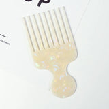 Leopard Print Acetic Acid Hair Comb Marbling Round Handle Anti Static Comb