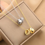 European Classic Geometric Buckle Necklace for Women