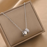 European Classic Geometric Buckle Necklace for Women