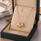 European Classic Geometric Buckle Necklace for Women