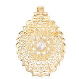 European Jewelry Brooch Moroccan Style Pendant Dual Rhinestone Brooch