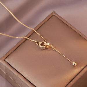European High Copper Zircon Necklace Gift Wedding Jewelry