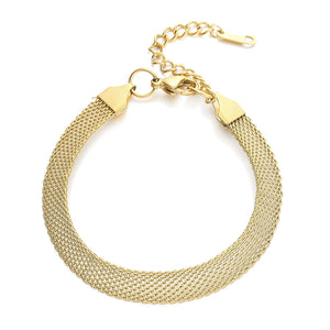 European Titanium Steel Mesh Bracelet Women Jewelry