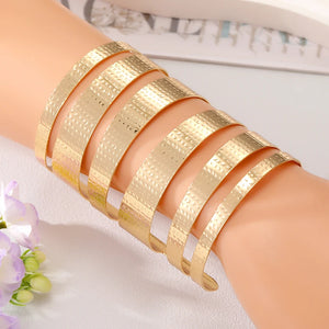 European Big Wide Cuff Bracelet Geometric Bangle Wedding Party Jewelry