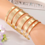European Big Wide Cuff Bracelet Geometric Bangle Wedding Party Jewelry