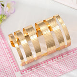 European Big Wide Cuff Bracelet Geometric Bangle Wedding Party Jewelry