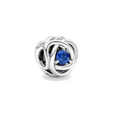 European Birthstone Eternity Circle Beads Fit Charms Silver 925 Bracelet