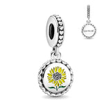 European Pet Dog Cat Forget-Me-Not Flower DIY Beads for Silver 925 Bracelet