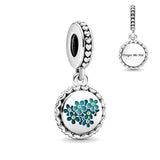 European Pet Dog Cat Forget-Me-Not Flower DIY Beads for Silver 925 Bracelet