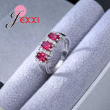 925 Sterling Silver Oval CZ Wedding Engagement Rings
