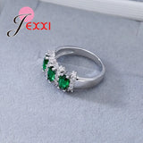 925 Sterling Silver Oval CZ Wedding Engagement Rings