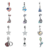 European Pendant Christmas Snowflake Flag Globe DIY Fine Beads Charms
