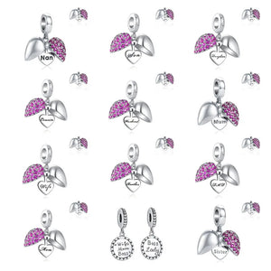 Heart Sister Pendant Bead for Panodra Bracelet