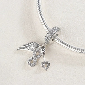 European Pendant Wing Arrow DIY Accessories Beads Charms Silver 925 Bracelet
