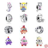 925 Sterling European Silver Smile DIY Bead Charms Bracelet