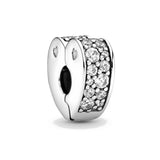 European Pave Shell Heart Diy Bead for Panodra Bracelet