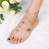 European & American Coin Tassel Chain Anklet