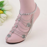 European & American Coin Tassel Chain Anklet
