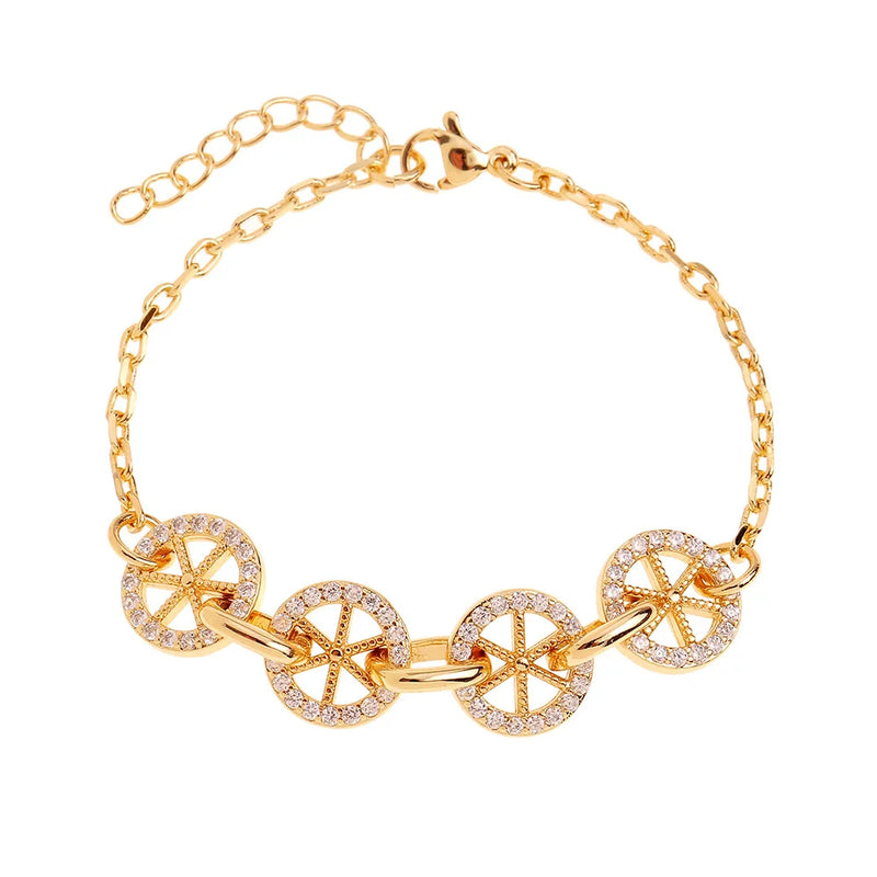 Zircon Round Bracelet Women's Charm Anniversary Gift