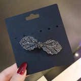 Mulan Leaf Zircon Spring Hairpin Retro Clip Temperament Mom Hairpin