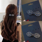 Mulan Leaf Zircon Spring Hairpin Retro Clip Temperament Mom Hairpin