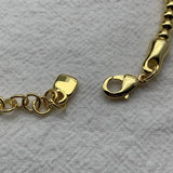 925 Silver 14K Charm Beads Pearl Bracelet Holiday Jewelry Gift