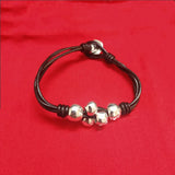 925 Silver 14k Charm Beads Rope Bracelet - Elegant Niche Jewelry Gift