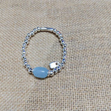 925 Silver Blue-violet Crystal Bracelet Jewelry Gift