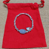 925 Silver Blue-violet Crystal Bracelet Jewelry Gift