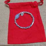 925 Silver Blue-violet Crystal Bracelet Jewelry Gift