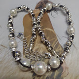925 Silver Pearls Chain Charm Necklace