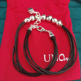 925 Silver Rope Chain Charm Beads Necklace Holiday Jewelry Gift