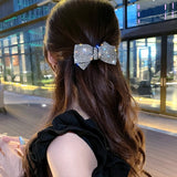 Rhinestone Spring Hairpin Ponytail Buckle Hair Accessories