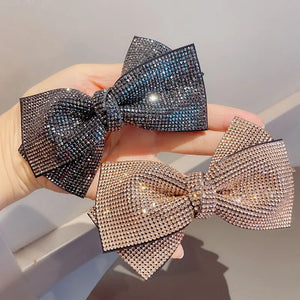 Rhinestone Spring Hairpin Ponytail Buckle Hair Accessories
