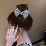 Rhinestone Spring Hairpin Ponytail Buckle Hair Accessories