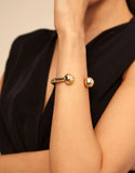 925 Silver 14K & Silver Bracelet European American Original Electroplating