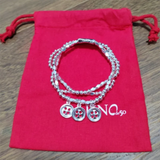 925 Silver Button Bracelet Unique Jewelry