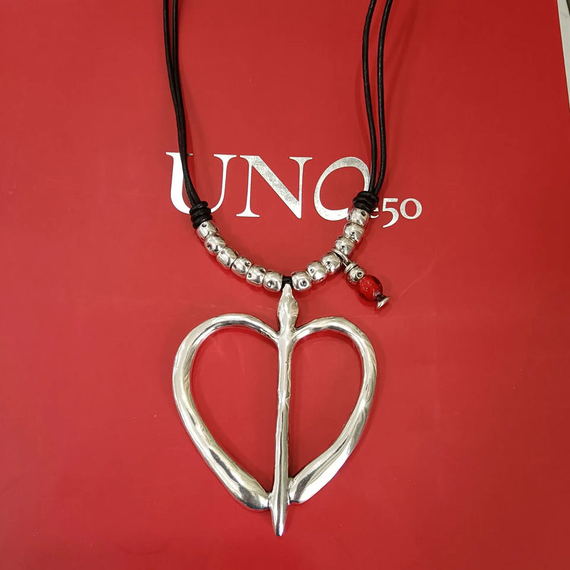 925 Silver Love Fork Rope Chain Pearl Necklace