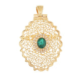 European Jewelry Brooch with Rhinestone Pendant Pair