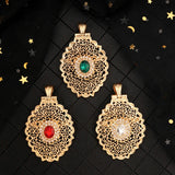 European Jewelry Brooch with Rhinestone Pendant Pair