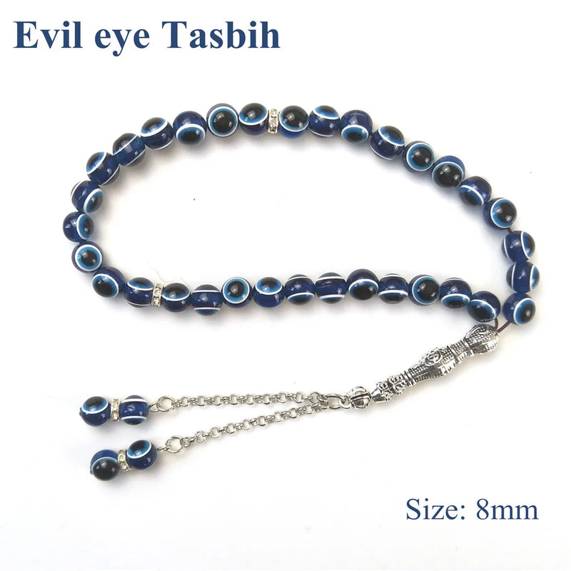 Evil Eye Plastic Prayer Beads 33 Beads Sibha - Tesbih - Tasbih