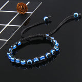 Evil Eye Fluorescent Braided Bracelet for Women Couples